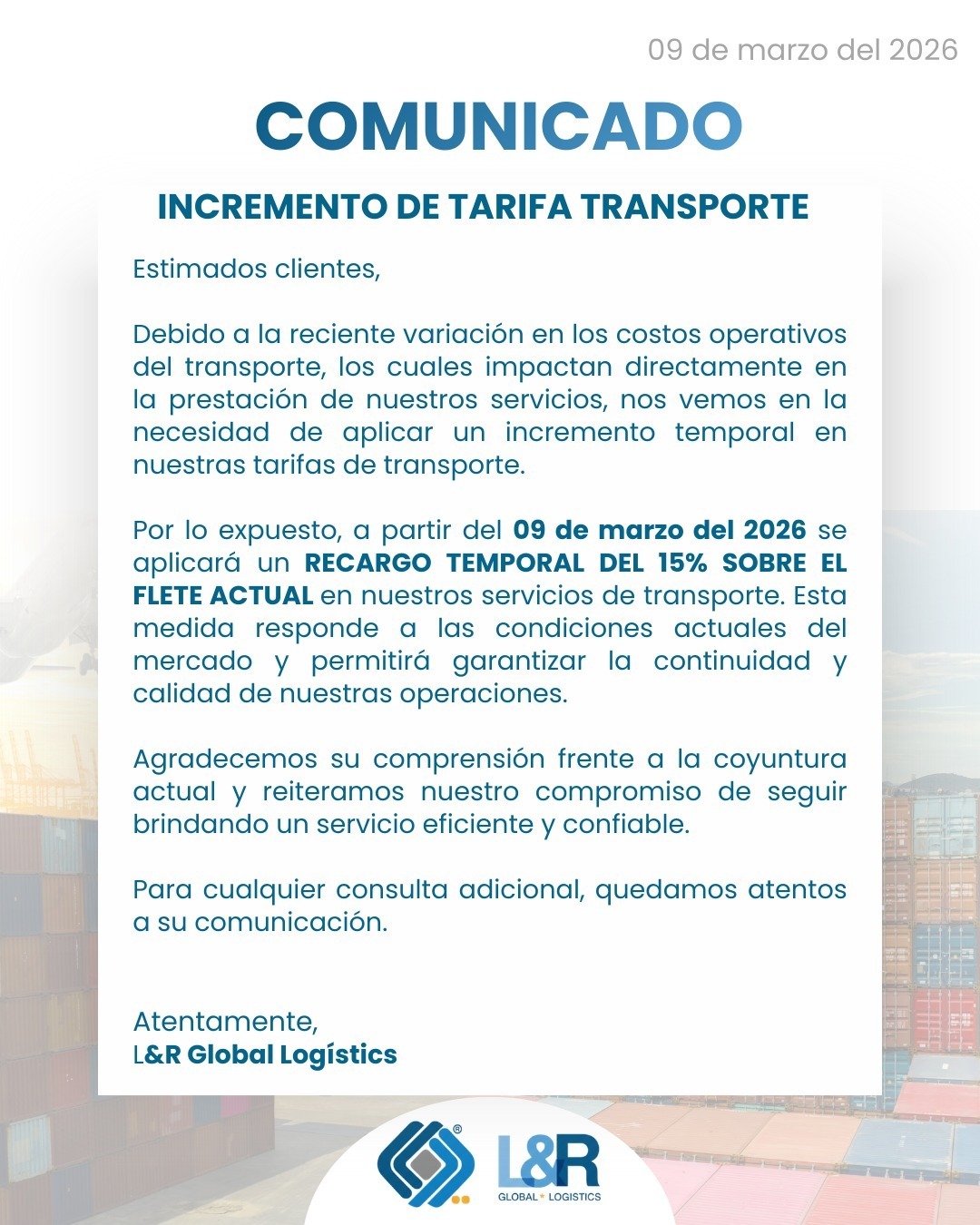 Comunicado importante